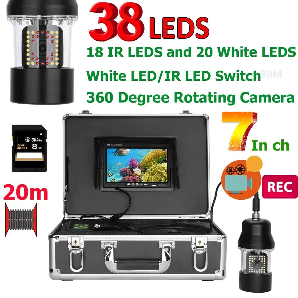 DVR LCD    ī޶  Ž, IP68 , 38 LED, 360  ȸ ī޶, 50m, 7 ġ